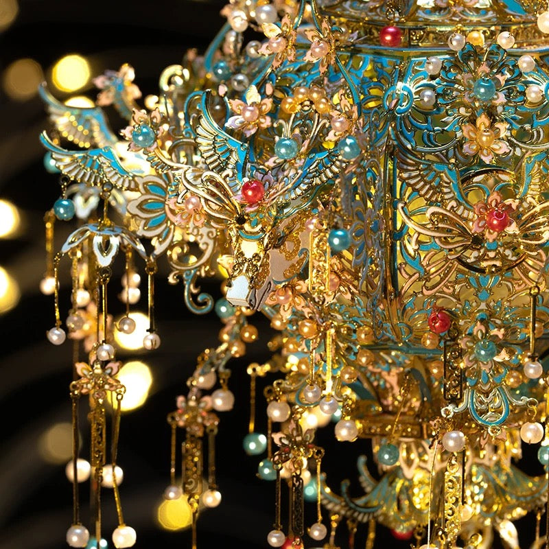 Vintage Oriental Totem Lantern 3D Metal Puzzle