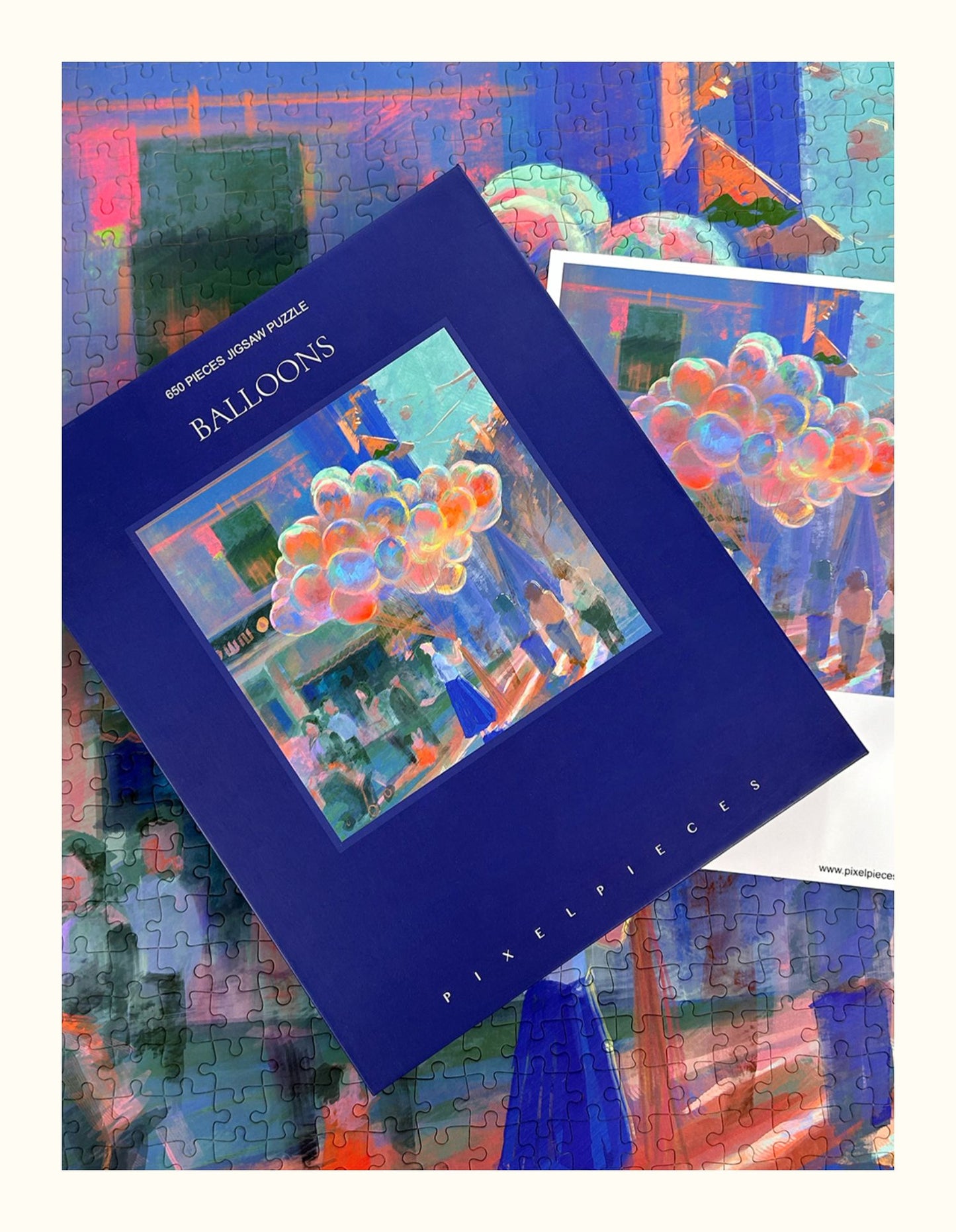 Oil Painting Style Velvet-Touch Balloon Paper Puzzle