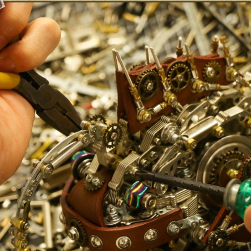 Steampunk Lantern Fish Metal Puzzle Kit