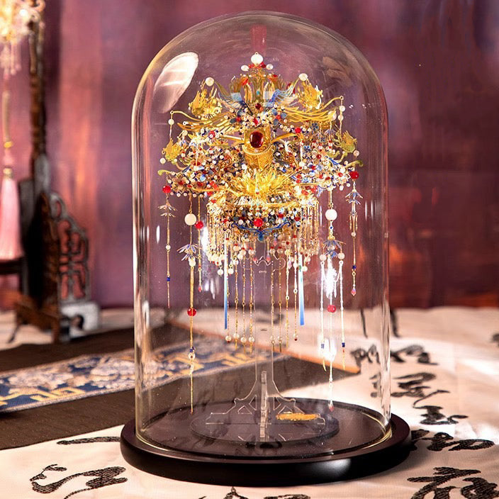 Vintage Style 3D Metal Chinese Phoenix Crown Puzzle Model