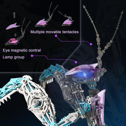 3D Mechanical Mantis Metal Puzzle - 1109 Pieces DIY Model for Adults