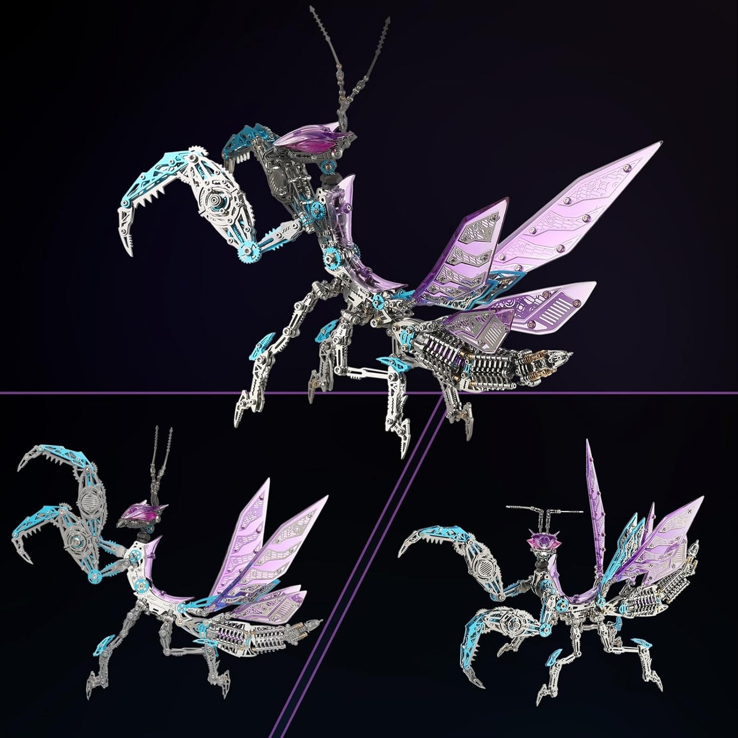 3D Mechanical Mantis Metal Puzzle - 1109 Pieces DIY Model for Adults