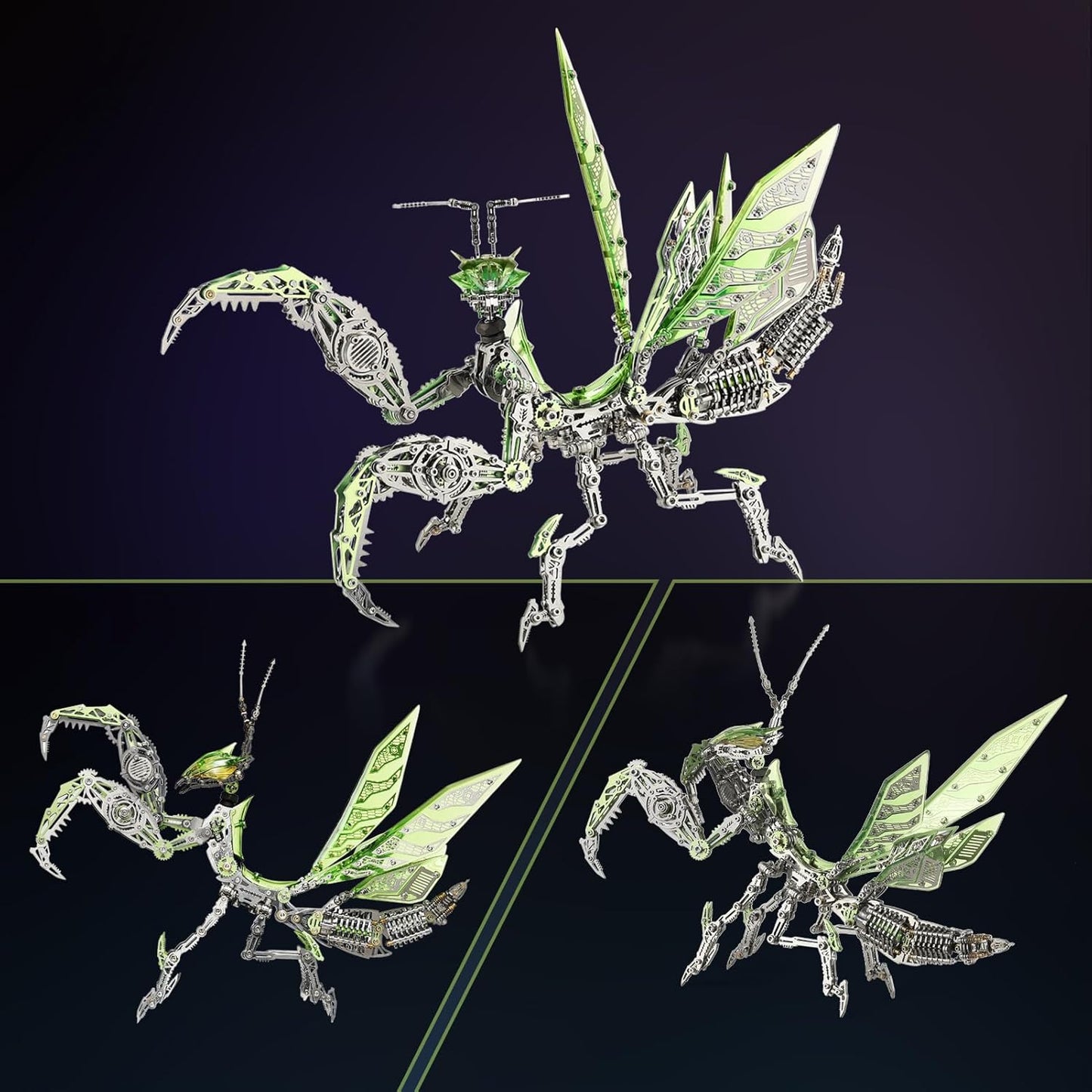 3D Mechanical Mantis Metal Puzzle - 1109 Pieces DIY Model for Adults