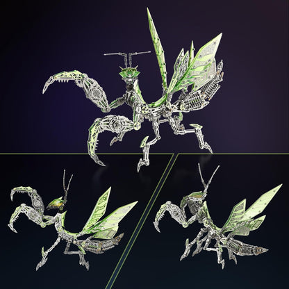 3D Mechanical Mantis Metal Puzzle - 1109 Pieces DIY Model for Adults