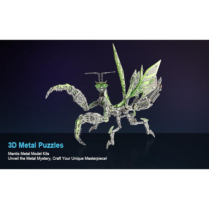 3D Mechanical Mantis Metal Puzzle - 1109 Pieces DIY Model for Adults