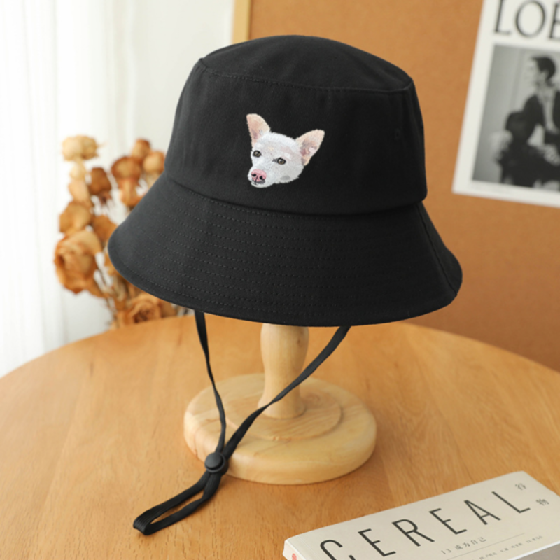 Custom Hand-Embroidered Pet Portrait Hat Personalized Hats Valentine's Day Birthday and Holiday Gifts