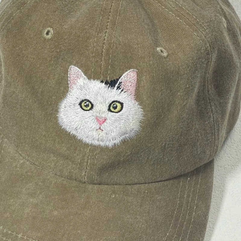 Custom Hand-Embroidered Pet Portrait Hat Personalized Hats Valentine's Day Birthday and Holiday Gifts