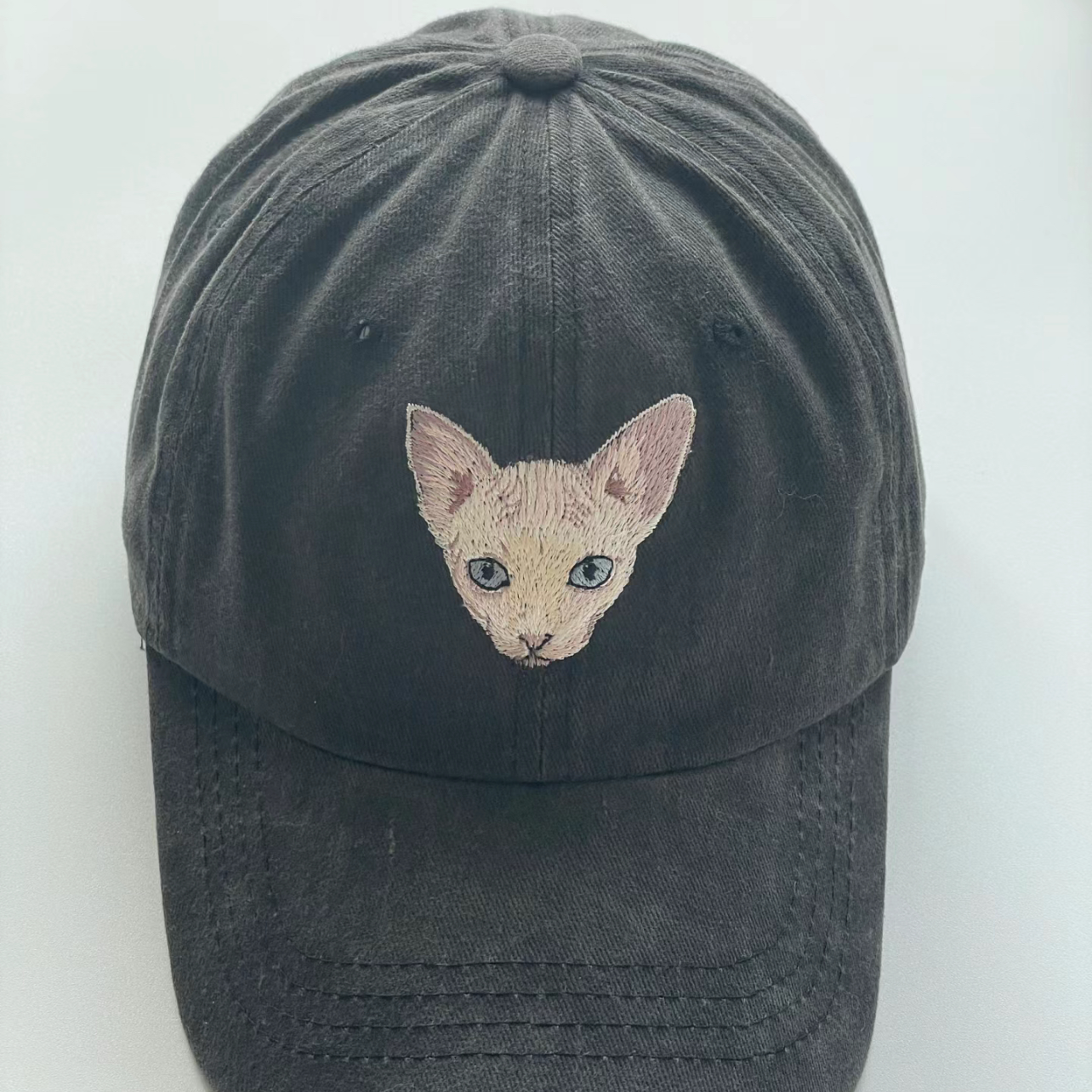 Custom Hand-Embroidered Pet Portrait Hat Personalized Hats Valentine's Day Birthday and Holiday Gifts