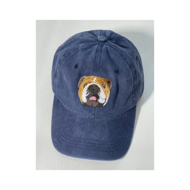 Custom Hand-Embroidered Pet Portrait Hat Personalized Hats Valentine's Day Birthday and Holiday Gifts